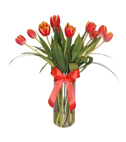 Florero de 10 Tulipanes